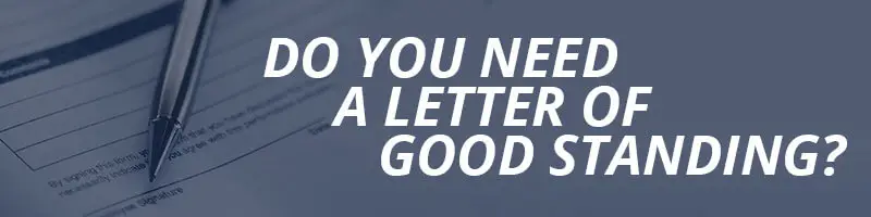 Letter of Good Standing